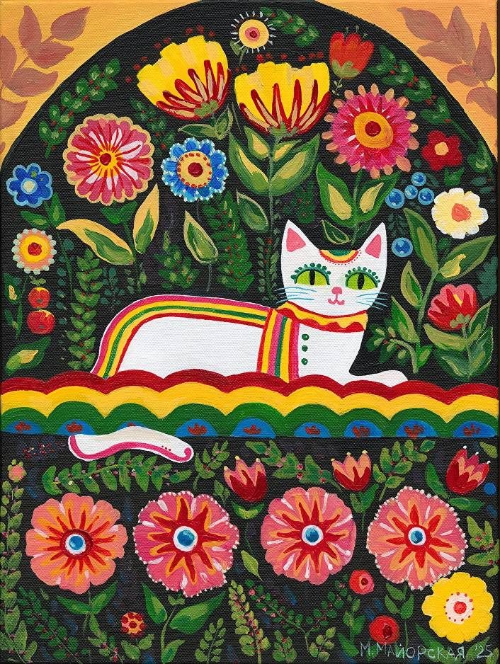 Cat in the Garden 2